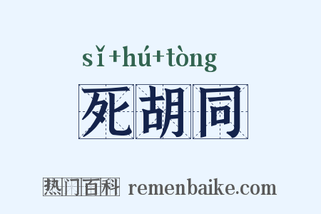 死胡同是什么意思的图片